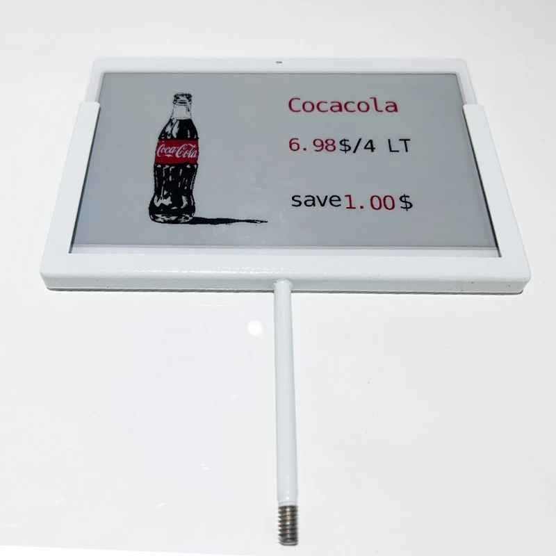 7,3-palčni elektronski cenovni nastavek s kovinskim navojem v slogu Coca-cola